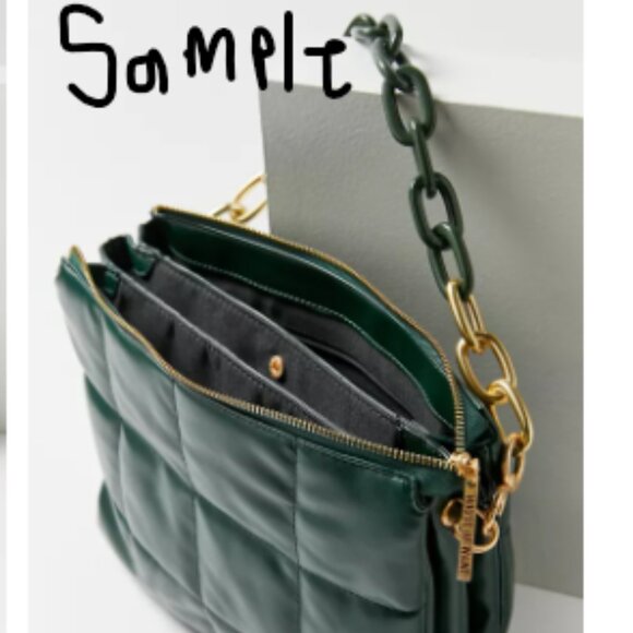 House Of Want White Vegan Leather Shoulder Bag with Removable Chain Strap - Picture 1 of 6